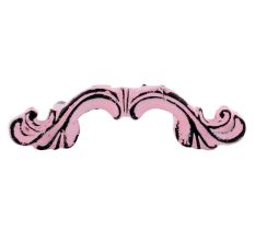 Pink Distressed Iron Bow Wardrobe Handle